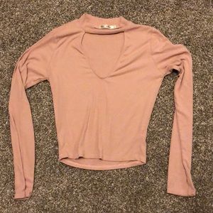 Long Sleeve Cutout Shirt
